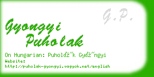 gyongyi puholak business card